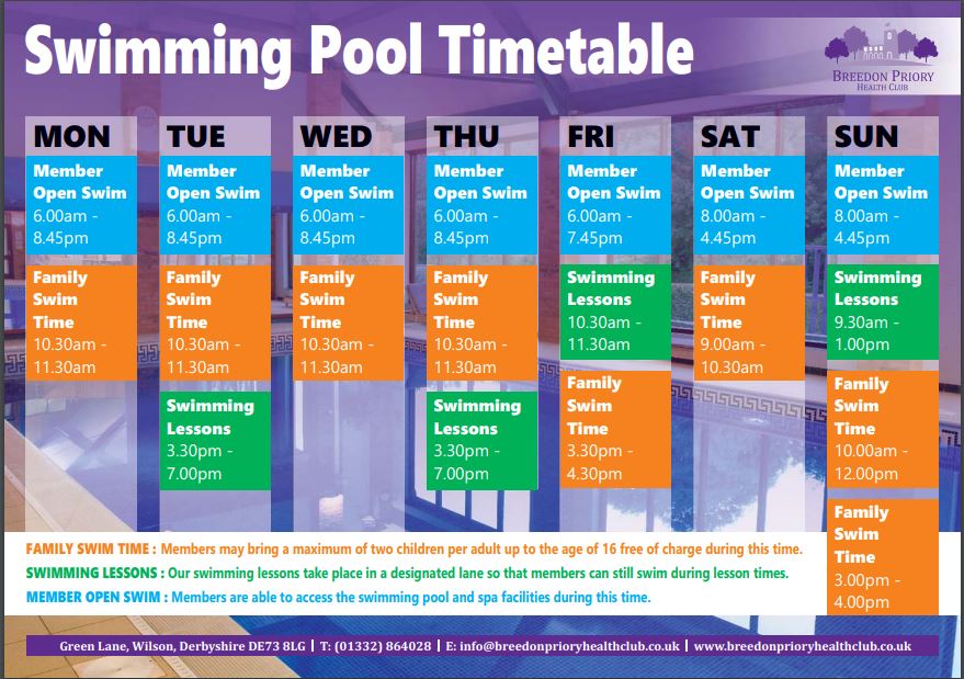 Swim Timetable