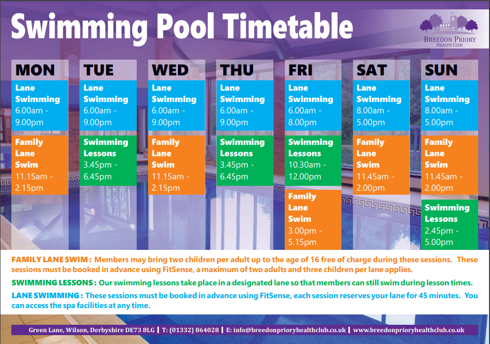 Swim Timetable